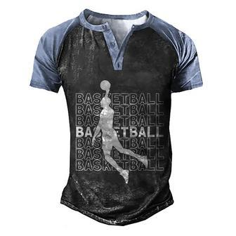 Basketball Player I Streetball I Basketball Gift Men's Henley Shirt Raglan Sleeve 3D Print T-shirt - Monsterry