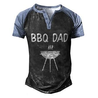 Bbq Dad Barbeque Grilling Fathers Day Grill For Bbq Dads Gift Graphic Design Printed Casual Daily Basic Men's Henley Shirt Raglan Sleeve 3D Print T-shirt - Thegiftio UK