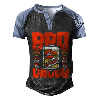 Bbq Daddy Grilling Meat Smoker Pitmaster Dad Fathers Day Gift Graphic Design Printed Casual Daily Basic Men's Henley Shirt Raglan Sleeve 3D Print T-shirt - Thegiftio UK