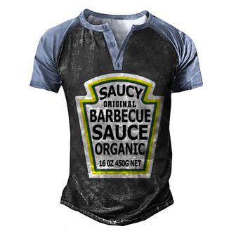 Bbq Sauce Halloween Graphic Design Printed Casual Daily Basic Men's Henley Shirt Raglan Sleeve 3D Print T-shirt - Thegiftio UK