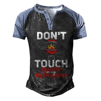 Bbq Smoker Dad Gift Grilling Grill Master Fathers Day Gift Graphic Design Printed Casual Daily Basic Men's Henley Shirt Raglan Sleeve 3D Print T-shirt - Thegiftio UK