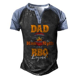 Bbq Smoker Dad Gift Grilling Grill Master Fathers Day Gift Graphic Design Printed Casual Daily Basic Men's Henley Shirt Raglan Sleeve 3D Print T-shirt - Thegiftio UK