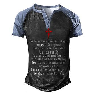 Be Afraid Men's Henley Shirt Raglan Sleeve 3D Print T-shirt - Thegiftio UK