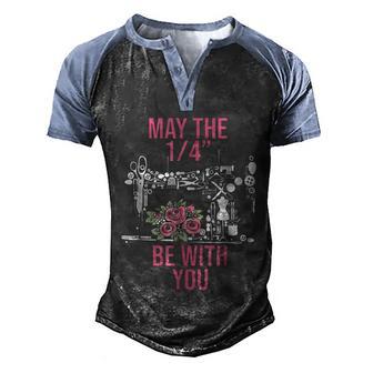 Be With You Sewing Machine Quilting Graphic Design Printed Casual Daily Basic Men's Henley Shirt Raglan Sleeve 3D Print T-shirt - Thegiftio UK