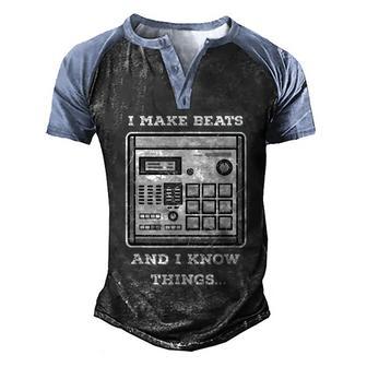 Beatmaker I Make Beats Drum Machine Meme For Music Producer Graphic Design Printed Casual Daily Basic Men's Henley Shirt Raglan Sleeve 3D Print T-shirt - Thegiftio UK