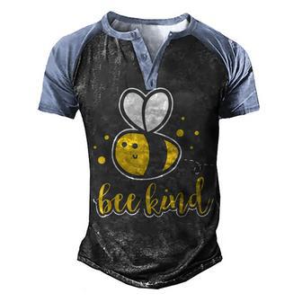 Bee Kind T Bumble Bee Kindness Teacher Gift Men's Henley Shirt Raglan Sleeve 3D Print T-shirt - Thegiftio UK