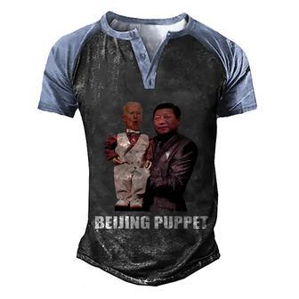 Beijing Puppet Funny Biden Graphic Design Printed Casual Daily Basic Men's Henley Shirt Raglan Sleeve 3D Print T-shirt - Thegiftio UK
