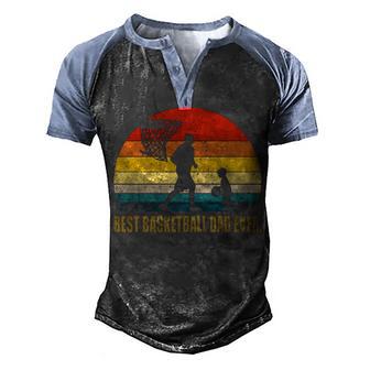 Best Basketball Dad Ever Men's Henley Shirt Raglan Sleeve 3D Print T-shirt - Thegiftio UK