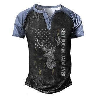 Best Buckin Dada Ever Hunting Camouflage V2 Men's Henley Shirt Raglan Sleeve 3D Print T-shirt - Thegiftio UK