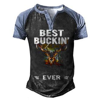 Best Buckin Ever Hunting Back Design Men's Henley Shirt Raglan Sleeve 3D Print T-shirt - Thegiftio UK