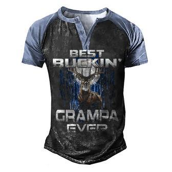 Best Buckin Grampa Ever Hunting Gift Men's Henley Shirt Raglan Sleeve 3D Print T-shirt - Thegiftio UK