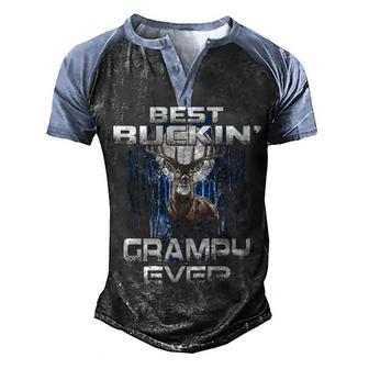 Best Buckin Grampy Ever Hunting Gift Men's Henley Shirt Raglan Sleeve 3D Print T-shirt - Thegiftio UK