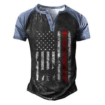 Best Buckin Granddad Ever Usa Flag Hunting Gift Men's Henley Shirt Raglan Sleeve 3D Print T-shirt - Thegiftio UK