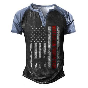 Best Buckin Peepaw Ever Usa Flag Hunting Gift Men's Henley Shirt Raglan Sleeve 3D Print T-shirt - Thegiftio UK