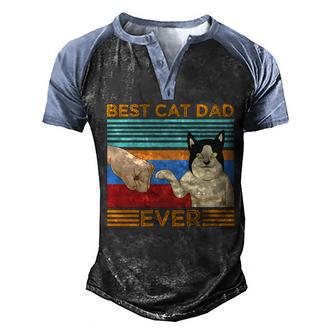 Best Cat Dad Ever Graphic Design Printed Casual Daily Basic Men's Henley Shirt Raglan Sleeve 3D Print T-shirt - Thegiftio UK