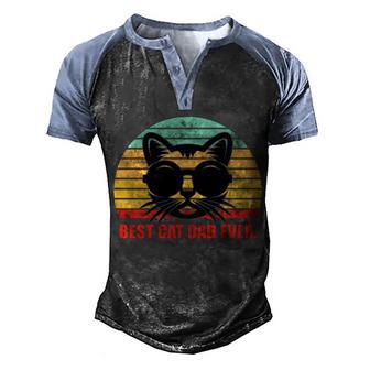 Best Cat Ever - Retro Vintage Design Graphic Design Printed Casual Daily Basic Men's Henley Shirt Raglan Sleeve 3D Print T-shirt - Thegiftio UK