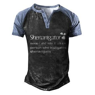 Best Funny Gift Shenanigans Definition St Patricks Gift Graphic Design Printed Casual Daily Basic Men's Henley Shirt Raglan Sleeve 3D Print T-shirt - Thegiftio UK