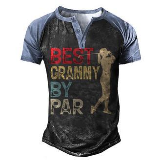 Best Grammy By Par Back Design Men's Henley Shirt Raglan Sleeve 3D Print T-shirt - Thegiftio UK