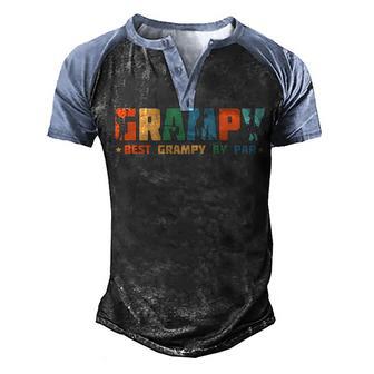Best Grampy By Par Golf Gift Vintage Retro Men's Henley Shirt Raglan Sleeve 3D Print T-shirt - Thegiftio UK