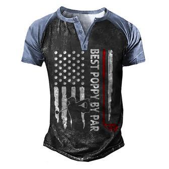 Best Poppy By Par American Flag Golf Gift V2 Men's Henley Shirt Raglan Sleeve 3D Print T-shirt - Thegiftio UK