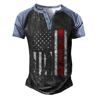 Best Uncle By Par Golf Usa Flag Graphic Design Printed Casual Daily Basic Men's Henley Shirt Raglan Sleeve 3D Print T-shirt - Thegiftio UK