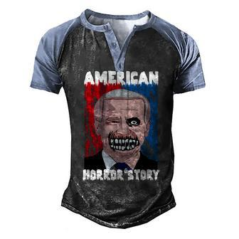Biden Horror American Zombie Story Halloween Graphic Design Printed Casual Daily Basic Men's Henley Shirt Raglan Sleeve 3D Print T-shirt - Thegiftio UK