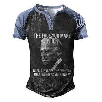 Biden The Face You Make When Russia Invades The Country Graphic Design Printed Casual Daily Basic Men's Henley Shirt Raglan Sleeve 3D Print T-shirt - Thegiftio UK