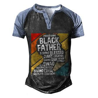 Black Dad Black Fathers Black History Dope Black Father Graphic Design Printed Casual Daily Basic Men's Henley Shirt Raglan Sleeve 3D Print T-shirt - Thegiftio UK