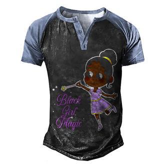 Black Girl Magic Melanin Pride 1 Men's Henley Shirt Raglan Sleeve 3D Print T-shirt - Thegiftio UK
