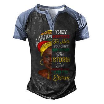 Black History Month African Woman Afro I Am The Storm Women Men's Henley Shirt Raglan Sleeve 3D Print T-shirt - Thegiftio UK