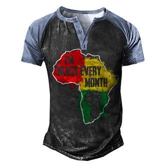 Black History Month Men Women Im Black African Tribe Men's Henley Shirt Raglan Sleeve 3D Print T-shirt - Thegiftio UK