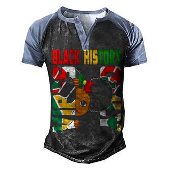 Black History Vibes Only Melanin Princess Black Girl Magic Men's Henley Shirt Raglan Sleeve 3D Print T-shirt - Thegiftio UK