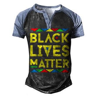 Black Lives Matter Equality Black Pride Melanin V2 Men's Henley Shirt Raglan Sleeve 3D Print T-shirt - Thegiftio UK