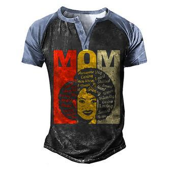 Black Mother Afro Natural Hair Melanin Pride Mom Mothers Day Men's Henley Shirt Raglan Sleeve 3D Print T-shirt - Thegiftio UK