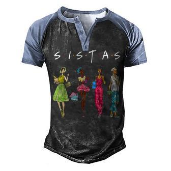 Black Sistas Queen Melanin African American Women Pride Men's Henley Shirt Raglan Sleeve 3D Print T-shirt - Thegiftio UK