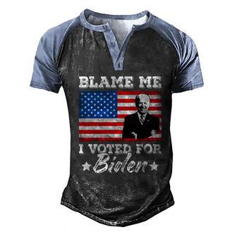Blame Me I Voted For Biden Graphic Design Printed Casual Daily Basic Men's Henley Shirt Raglan Sleeve 3D Print T-shirt - Thegiftio UK