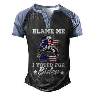Blame Me I Voted For Biden Graphic Design Printed Casual Daily Basic V3 Men's Henley Shirt Raglan Sleeve 3D Print T-shirt - Thegiftio UK