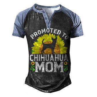 Blessed To Be Called Chihuahua Mom Flower Gift Men's Henley Shirt Raglan Sleeve 3D Print T-shirt - Thegiftio UK