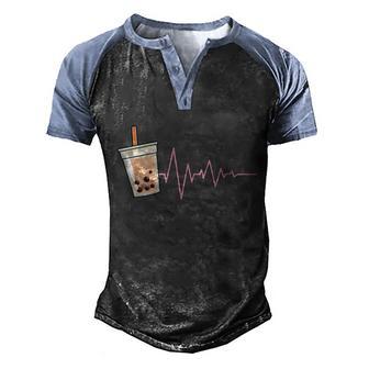 Boba Tea Cute Kawaii Bubble Milk Tea Gift Graphic Design Printed Casual Daily Basic Men's Henley Shirt Raglan Sleeve 3D Print T-shirt - Thegiftio UK