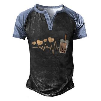 Boba Tea Cute Kawaii Bubble Milk Tea Great Gift Graphic Design Printed Casual Daily Basic Men's Henley Shirt Raglan Sleeve 3D Print T-shirt - Thegiftio UK