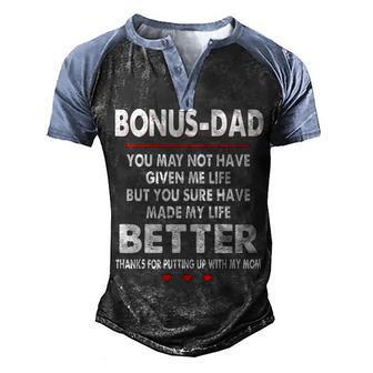 Bonus Dad 1 Day Left Men's Henley Shirt Raglan Sleeve 3D Print T-shirt - Thegiftio UK