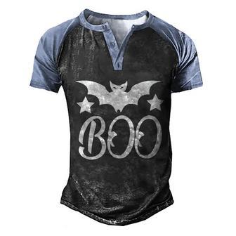 Boo Bat Halloween Quote Graphic Design Printed Casual Daily Basic Men's Henley Shirt Raglan Sleeve 3D Print T-shirt - Thegiftio UK