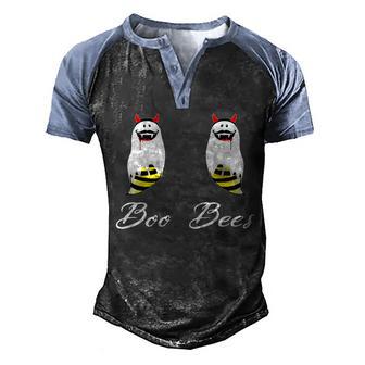 Boo Bees Vampire Graphic Design Printed Casual Daily Basic Men's Henley Shirt Raglan Sleeve 3D Print T-shirt - Thegiftio UK
