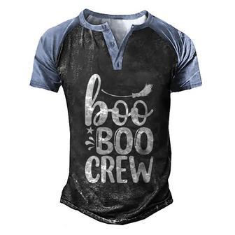 Boo Boo Crew Halloween Quote Graphic Design Printed Casual Daily Basic V2 Men's Henley Shirt Raglan Sleeve 3D Print T-shirt - Thegiftio UK