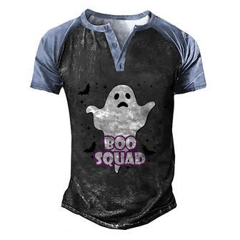Boo Squad Halloween Day Sublimation Retro Halloween Men's Henley Shirt Raglan Sleeve 3D Print T-shirt - Thegiftio UK