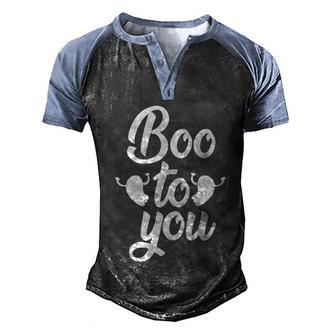 Boo To You Halloween Quote Graphic Design Printed Casual Daily Basic Men's Henley Shirt Raglan Sleeve 3D Print T-shirt - Thegiftio UK