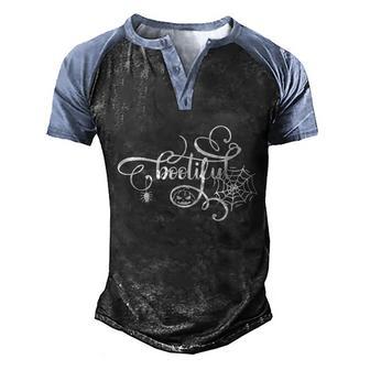 Bootiful Halloween Pumpkin Graphic Design Printed Casual Daily Basic Men's Henley Shirt Raglan Sleeve 3D Print T-shirt - Thegiftio UK