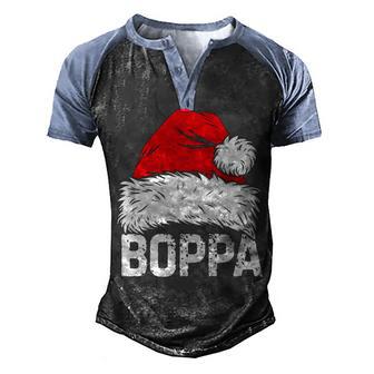 Boppa Santa Christmas Family Xmas Gifts Men's Henley Shirt Raglan Sleeve 3D Print T-shirt - Thegiftio UK