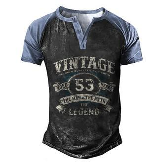 Born In 1969 Vintage Classic Dude 53Rd Years Old Birthday Graphic Design Printed Casual Daily Basic Men's Henley Shirt Raglan Sleeve 3D Print T-shirt - Thegiftio UK