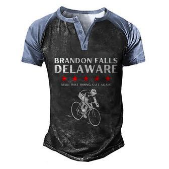 Brandon Falls Delaware Funny Joe Biden Bike Crash Pro Trump Graphic Design Printed Casual Daily Basic Men's Henley Shirt Raglan Sleeve 3D Print T-shirt - Thegiftio UK